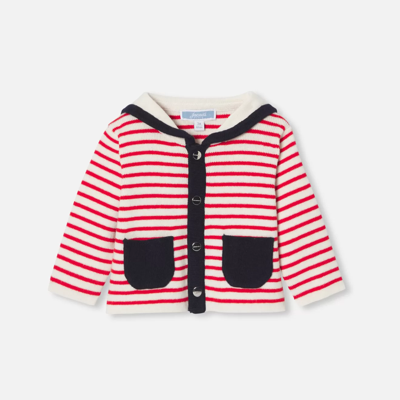 Jacadi Jumpers, Sweatshirts And Cardigans | Baby boy cardigan with a sailor collar