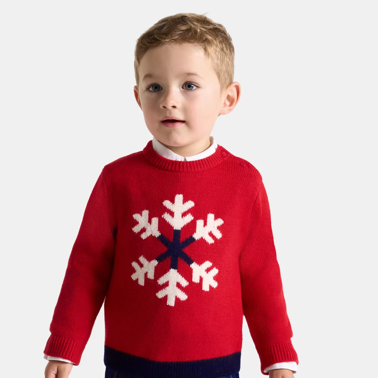 BOY Jacadi Sweaters, Sweatshirts And Cardigans | Baby boy intarsia snowflake sweater