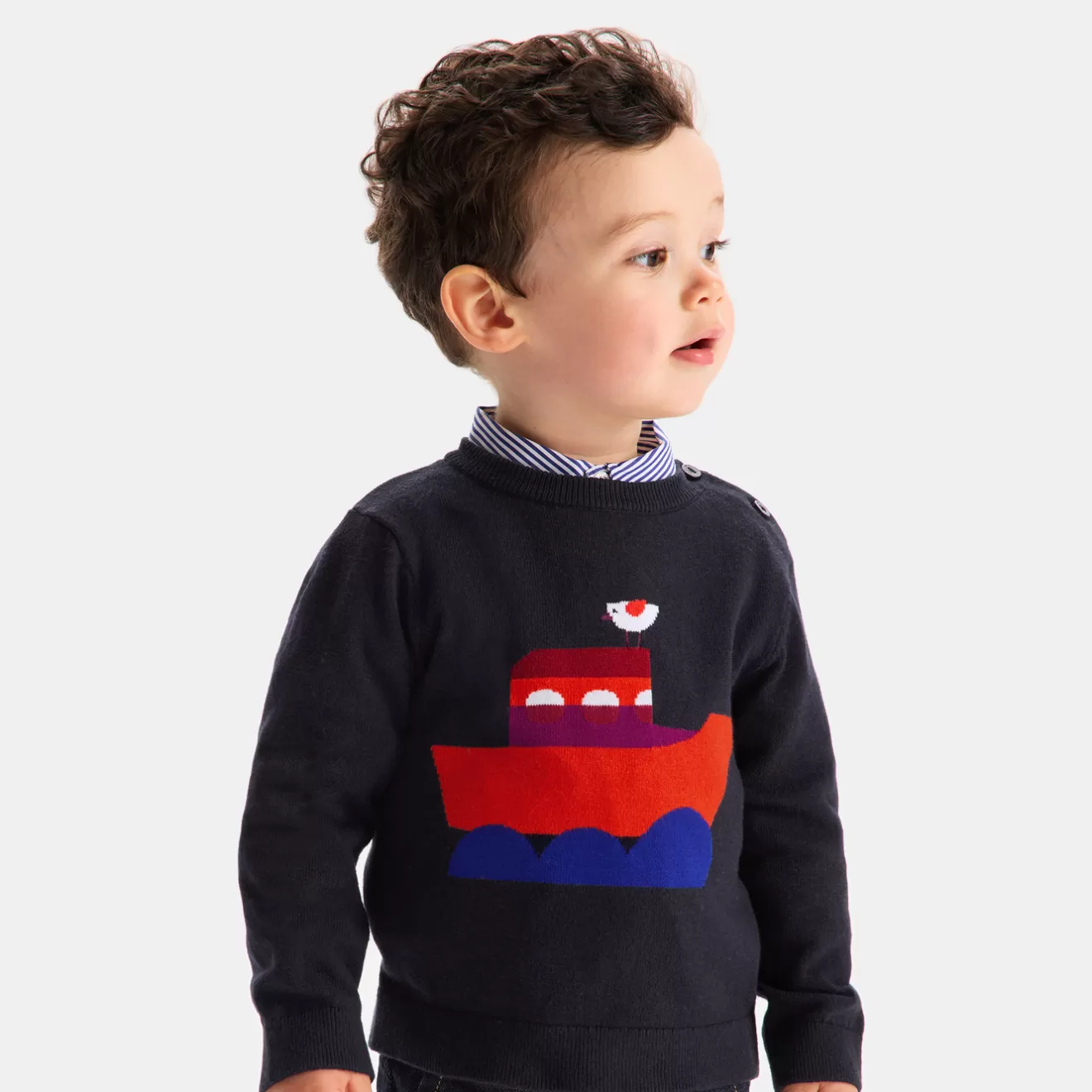 BOY Jacadi Sweaters, Sweatshirts And Cardigans | Baby boy knitted sweater