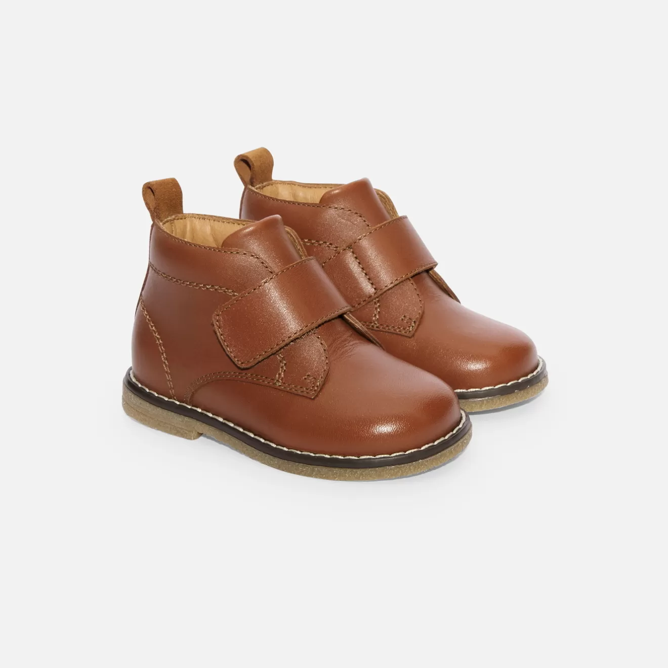 BOY Jacadi Ankle Boots | Baby boy smooth leather booties
