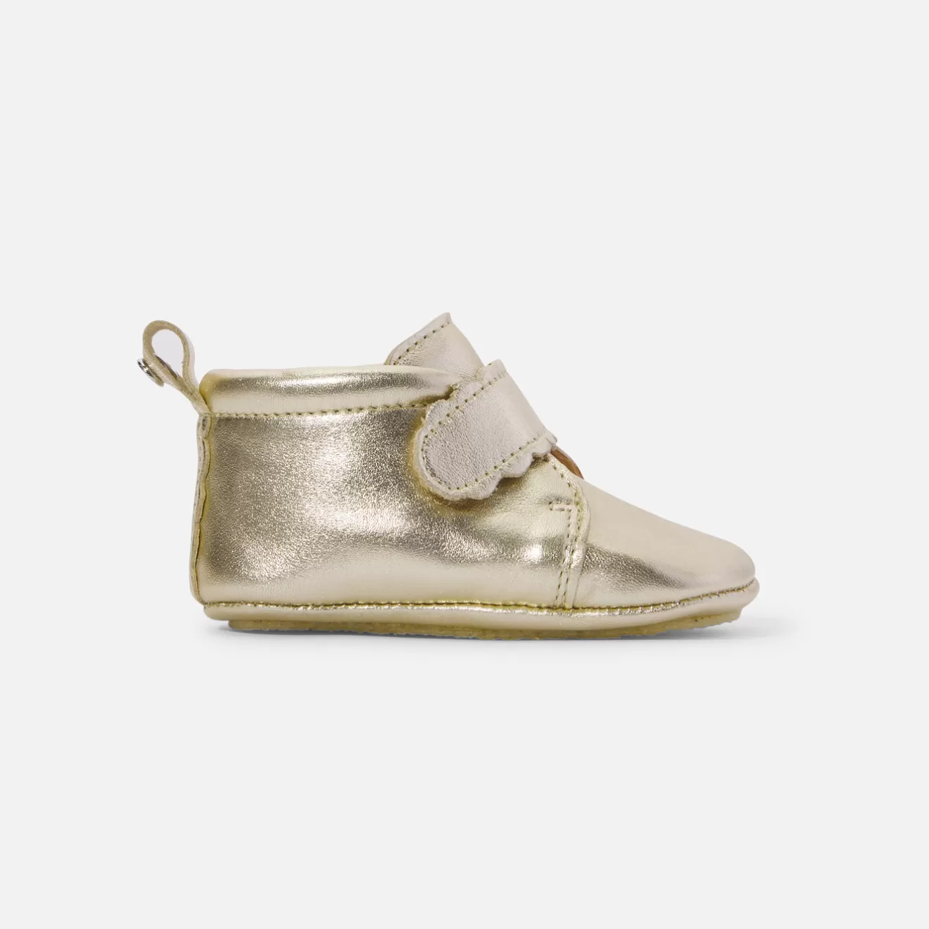 Jacadi Slippers | Soft Leather Slippers | Baby girl iridescent leather slippers