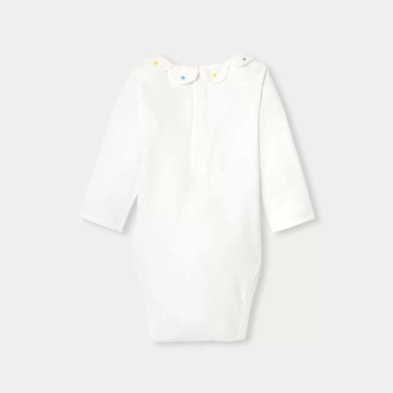 Jacadi Bodysuits | Baby girl bodysuit with petal collar
