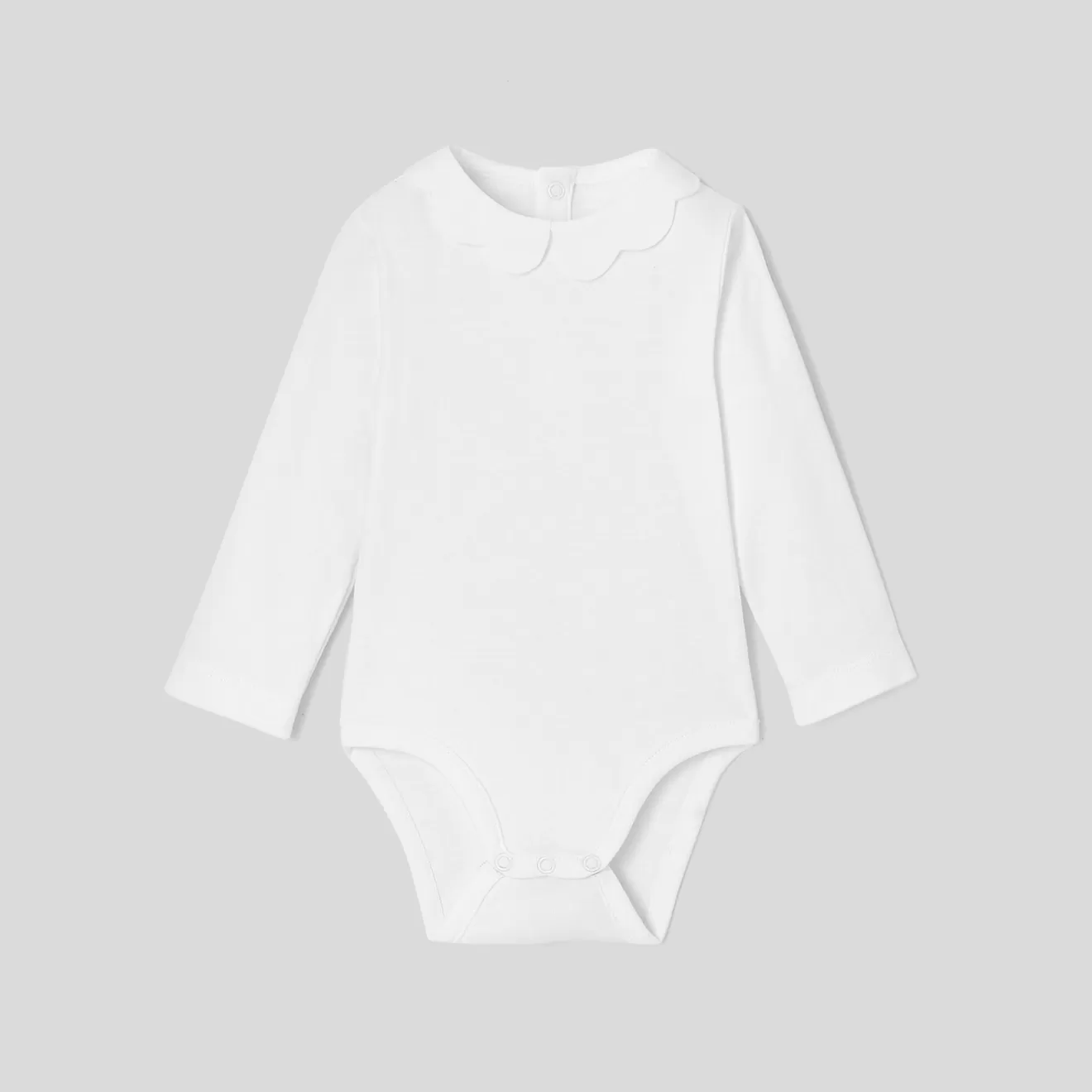 Jacadi Bodysuits | Baby girl bodysuit with scalloped collar