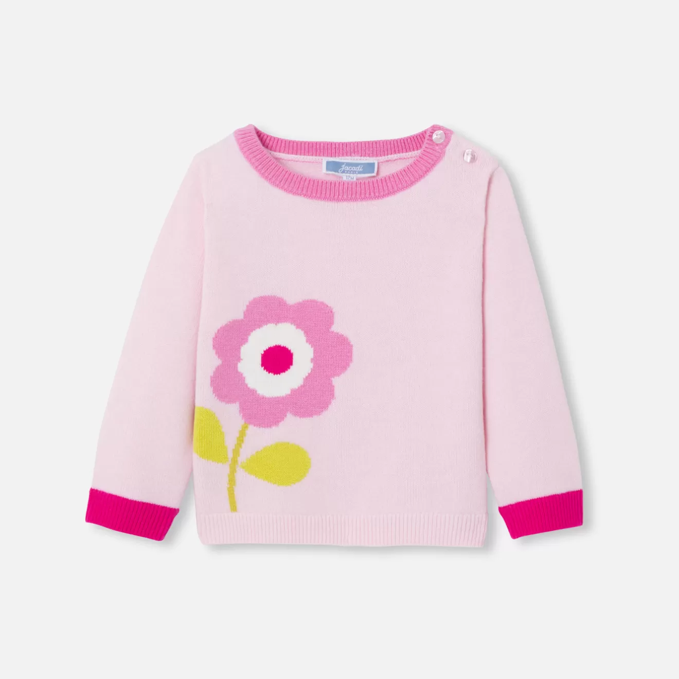 Jacadi Cardigans, Sweaters And Sweatshirts | Baby girl intarsia flower sweater