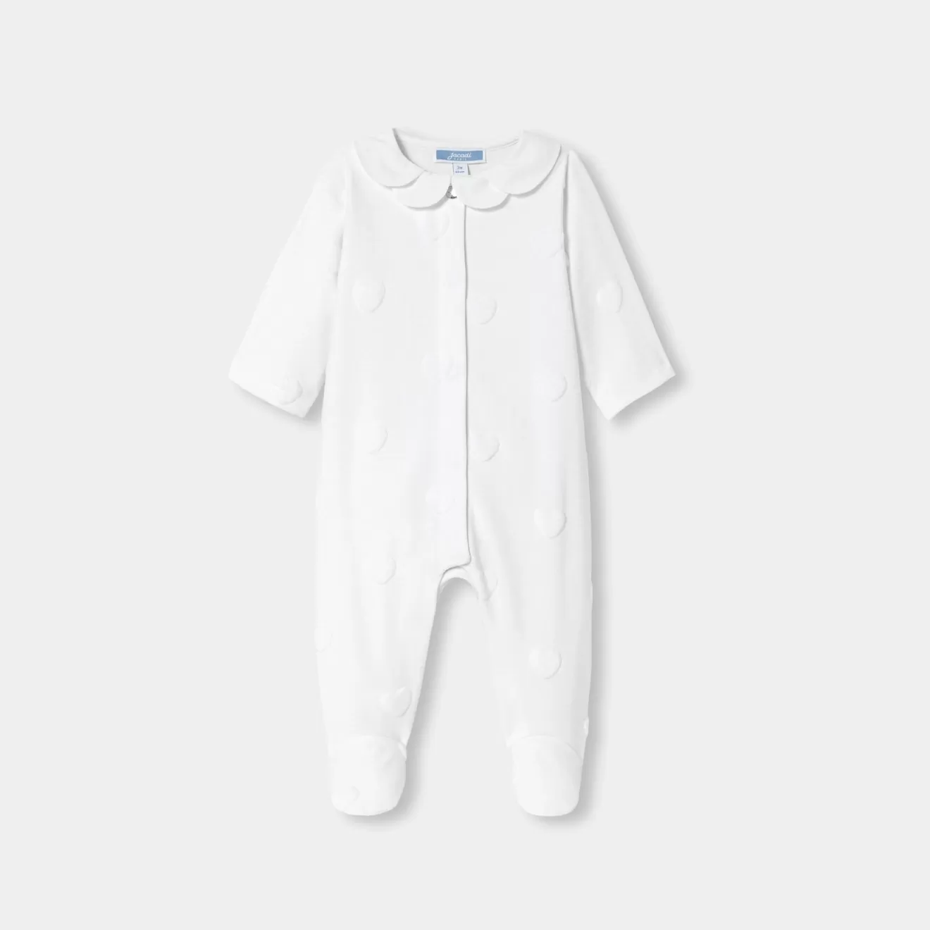 Jacadi Pajamas | Baby girl jersey pajamas with cloud motif