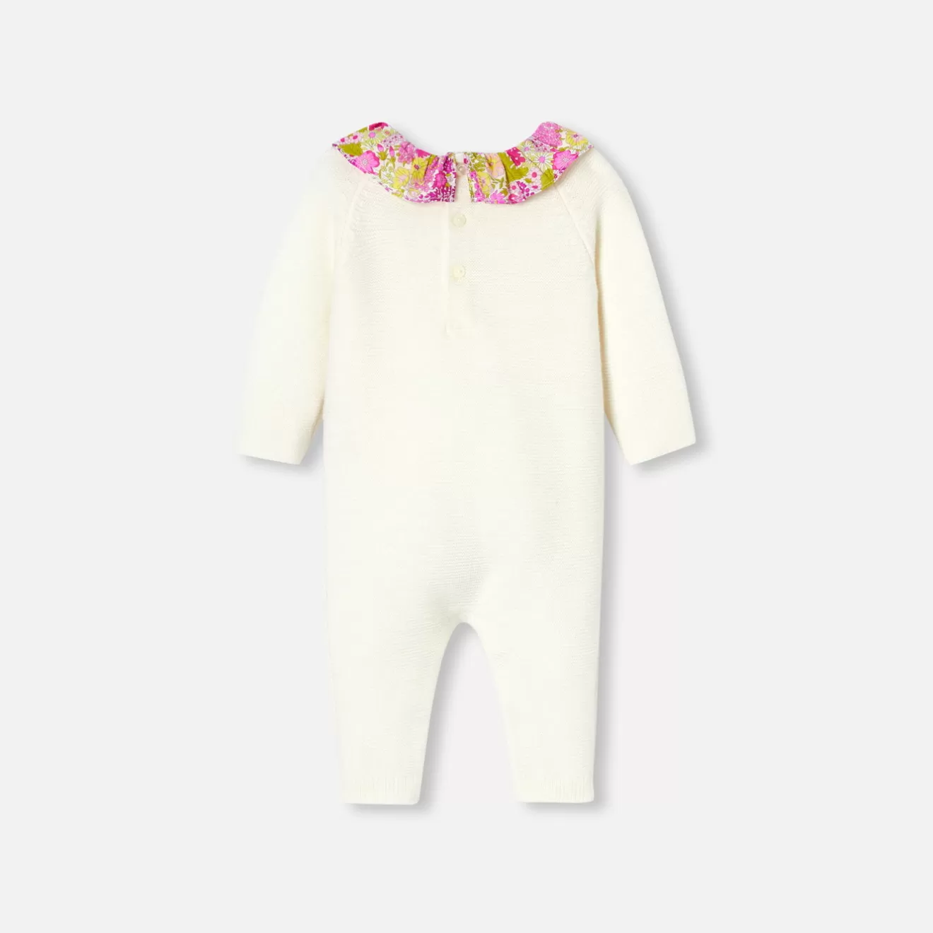 Jacadi Bloomers, Overalls And Sets | Baby girl jumpsuit in garter stitch.