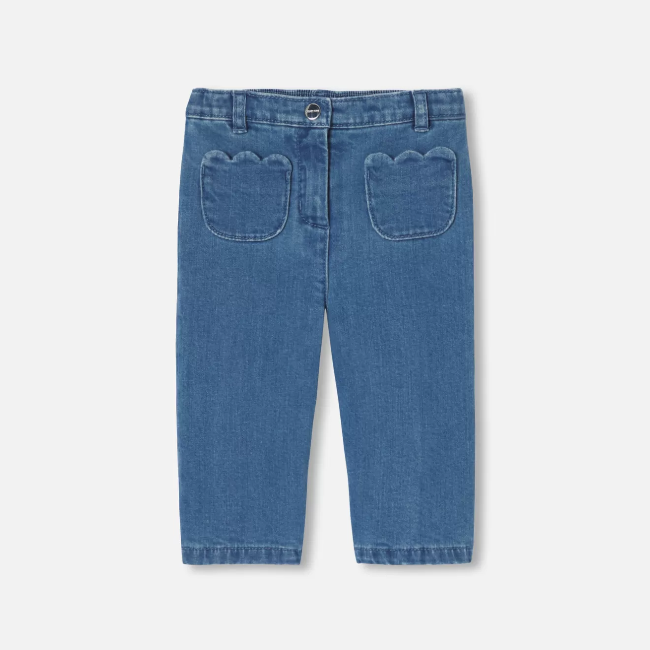 Jacadi Pants And Shorts | Baby girl lightweight denim pants