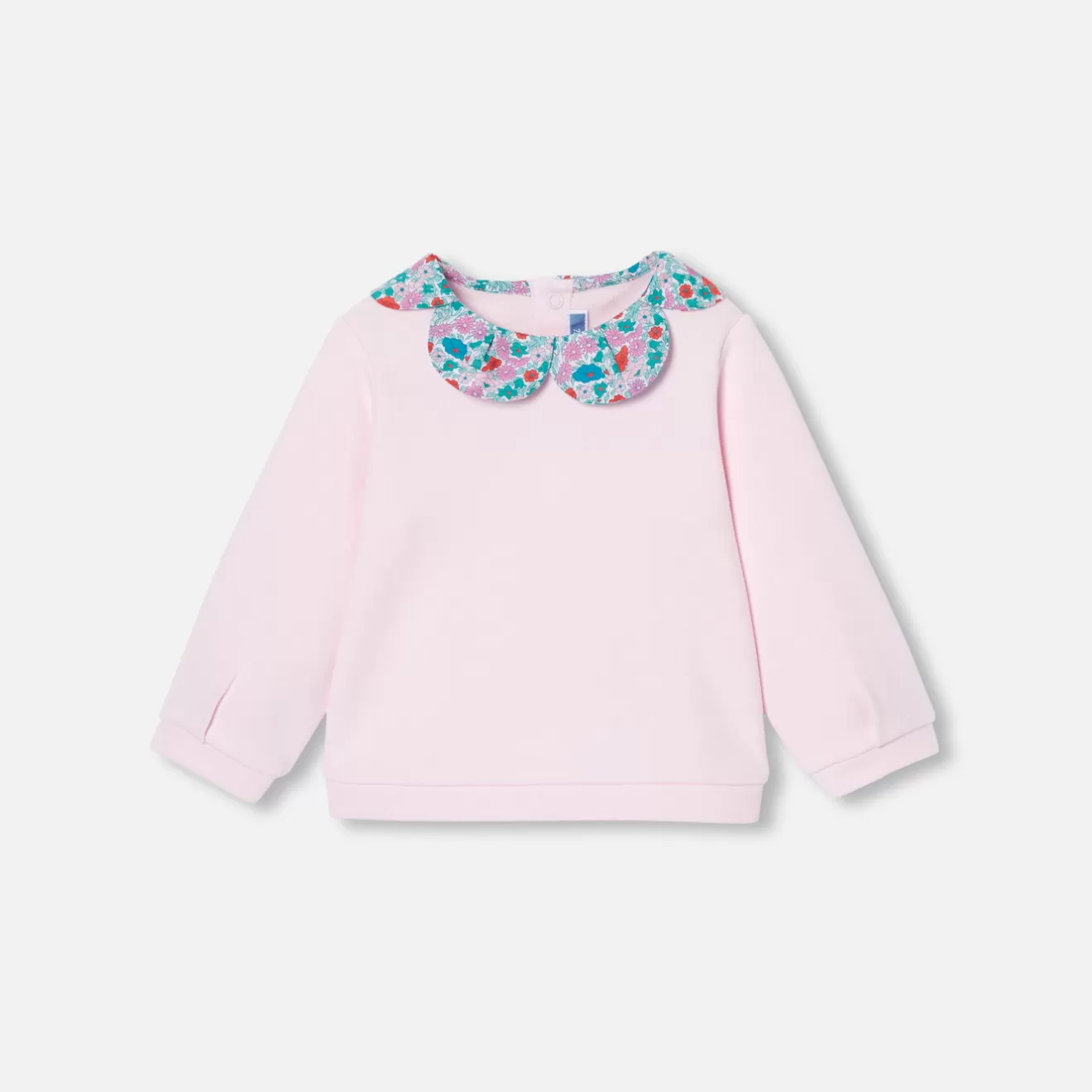 Jacadi Cardigans, Sweaters And Sweatshirts | Baby girl sweatshirt with Liberty fabric collar