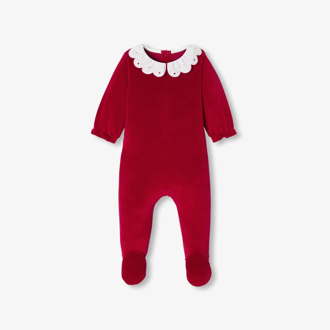 Jacadi Pajamas | Baby girl velvet Holiday pajamas