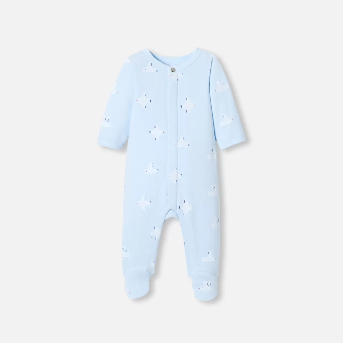 BOY Jacadi Pajamas | Baby pajamas in fleece with a seagull pattern
