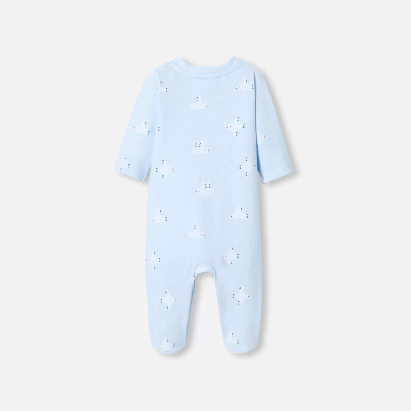 BOY Jacadi Pajamas | Baby pajamas in fleece with a seagull pattern