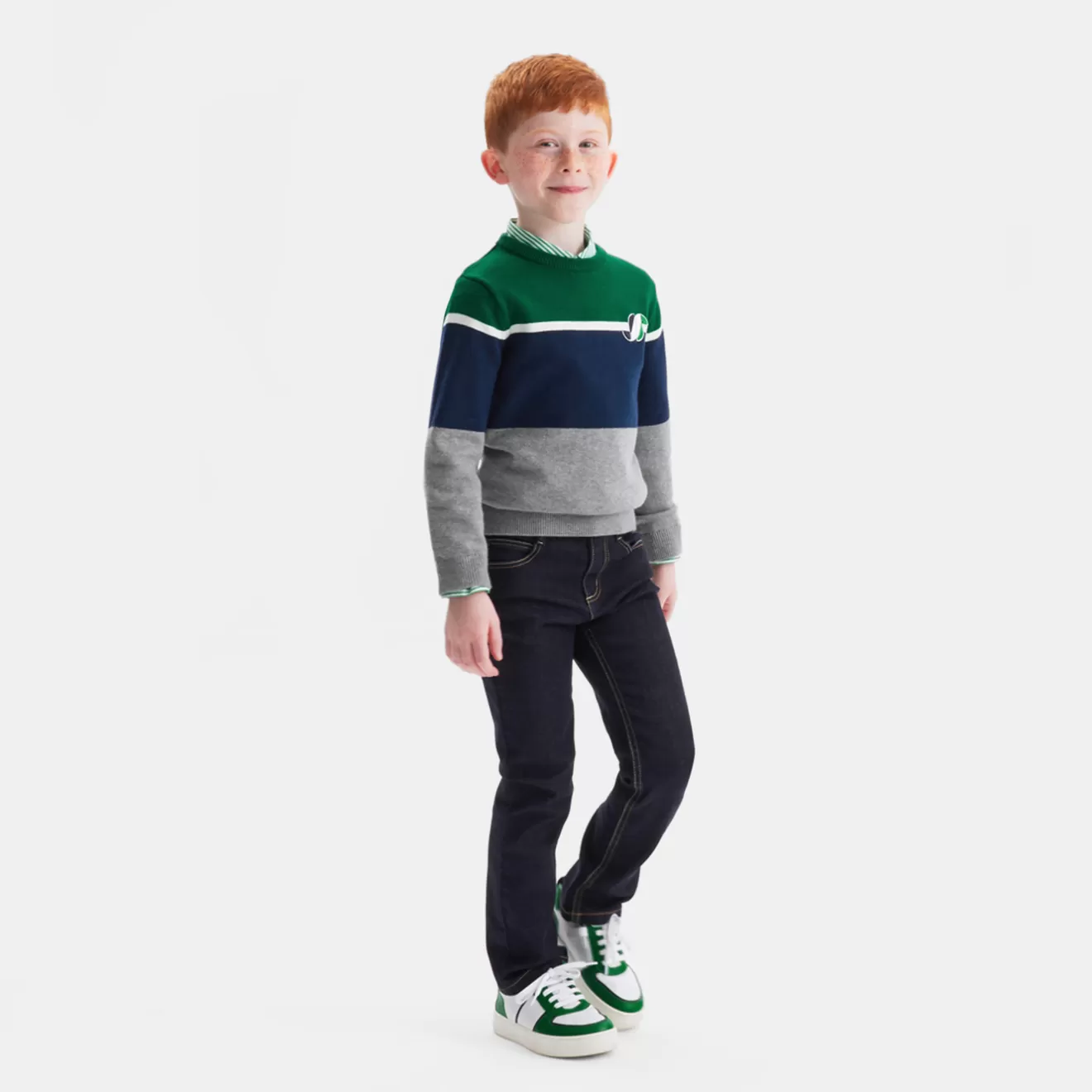 BOY Jacadi Sweaters, Sweatshirts And Cardigans | Boy color block sweater