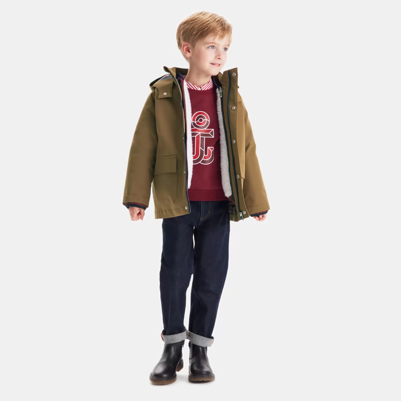 BOY Jacadi Coats And Outerwear | Boy Coats & Puffer Jackets | Boy 3-in-1 parka