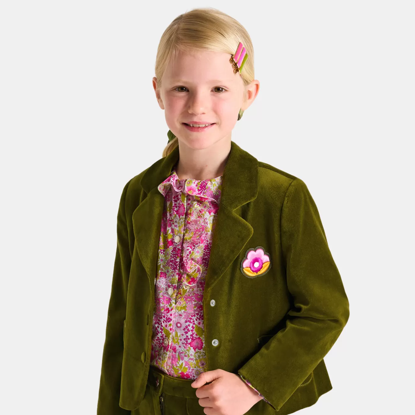 Jacadi Coats And Outerwear | Girl Coats & Puffer Jackets | Girl blazer in smooth velvet