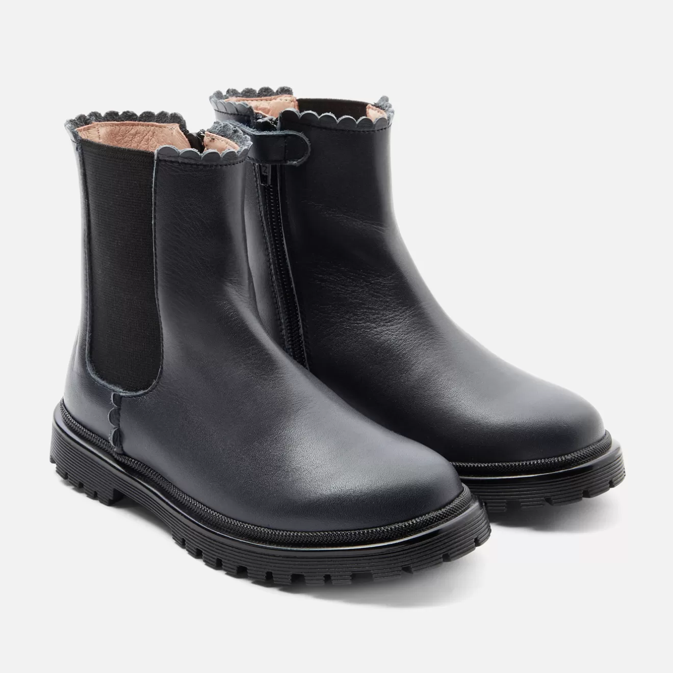 Jacadi Ankle & Lined Boots | Girl Chelsea boots in smooth leather