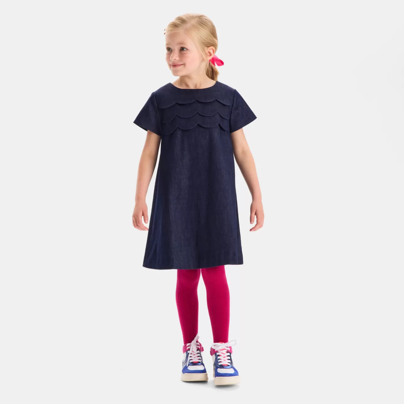 Jacadi Dresses And Skirts | Girl denim trapeze dress
