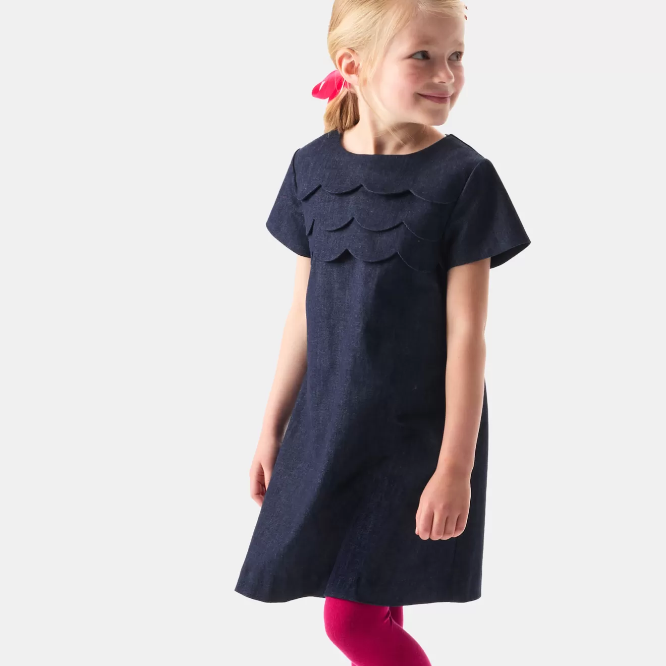 Jacadi Dresses And Skirts | Girl denim trapeze dress