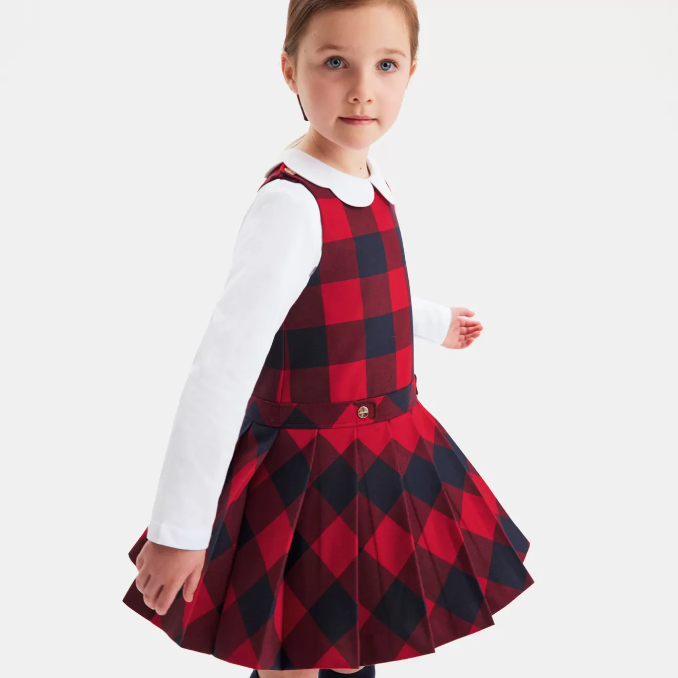 Jacadi Dresses And Skirts | Girl flannel pinafore dress