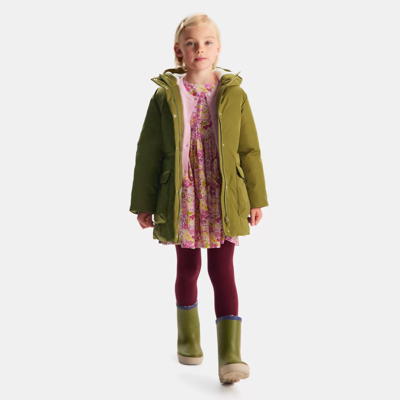 Jacadi Coats And Outerwear | Girl sherpa-lined parka