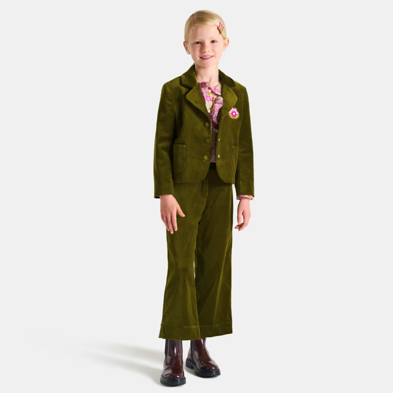 Jacadi Pants And Sweatpants | Girl wide-leg velour trousers